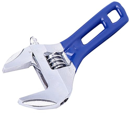 CORHAD Llave Inglesa Ajustable de Mango Corto y Boca Ancha, Llave Pequeña Portátil de 6 Pulgadas, Herramienta Multifuncional para Fontanería y Reparaciones Domésticas, Acero Resistente,