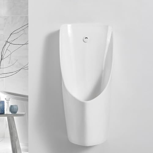 Orinatoio maschile moderno a parete, resistente agli schizzi, orinatoio commerciale con sistema di lavaggio, orinatoi per adulti a induzione, orinatoi in ceramica salvaspazio, per bagni, hotel e nego