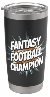Gewinner Fantasy Football Champion Doppelwandiger Edelstahl-Thermobecher