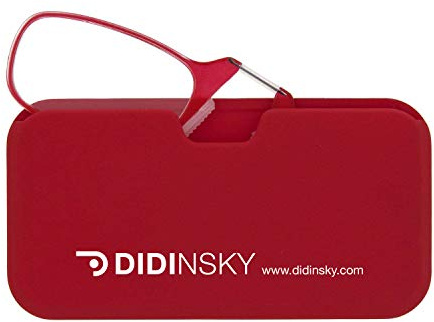 DIDINSKY Moma bügellose Lesebrille ultraleicht 4,8 g Taschenbrille | Bügellose Taschen-Lesebrille, nur 4,8 g, entspiegelt und kratzfest, flexibler Nasensteg, flaches Etui. +1,0 bis +3,0.