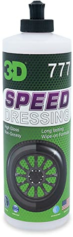 3D Speed Tire Shine | High Gloss Water-Based Tire Dressing | Long-Lasting, Non-Greasy Finish | Easy Application, No Overspray | Protects Rubber & Vinyl