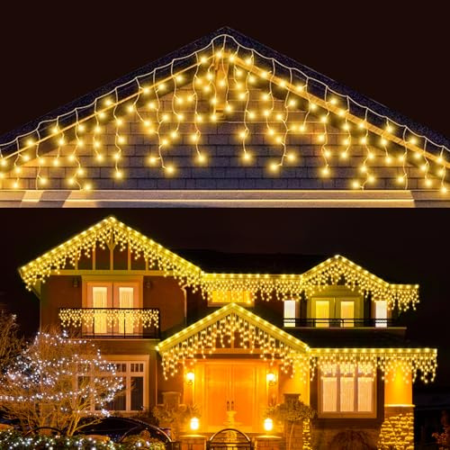 LEDYA Eisregen Lichterkette Außen, 30M 1000 LED Lichterkette Weihnachten, Weihnachtsbeleuchtung Außen mit Timer 8 Modi, Memory-Funktion Wasserdicht Lichterkette für Terrasse Balkon Weihnachtsdeko