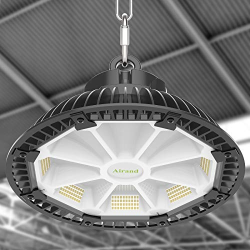 Airand Hallenbeleuchtung Hallenstrahler 150W LED Industrielampe UFO IP65 Wasserdicht Reflektionsdesign Werkstattlampe 21000LM High Bay Licht für Warenhaus Garage 5500K Kaltweiß