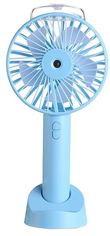 Veemoon Ventilateur Portable à Main Avec Pulvérisateur Mini Ventilateur Usb Rechargeable Pour Extérieur Pour Voyage Et Bureau Bleu