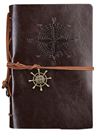 EXCEART Ledernotizbuch Mit Leerem Kleines Notizbuch Mit Spiralbindung Notizbuch Für Journaling Und Skizzieren Unbedrucktes Für Schreibideen Vintage-notizbuch Für Reisen Und Schule