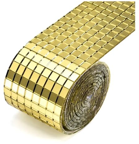 Mosaiksteine Mini quadratische Glasspiegel Mosaikaufkleber selbst kleber Glashandwerk Mosaikfliesen für (Color : 2)
