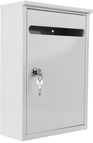 Uonlytech Wandmontierter Briefkasten Vorschlagsbox Mit Schloss Wetterfestem Und Großem Fassungsvermögen Für Klassenzimmer Und Öffentliche Orte