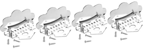 ibasenice 4sets Mandolin Tailpiece Stainless Steel String Instrument Accessory for Mandolin Parts Supplies Metal Bridge Tailpiece for String