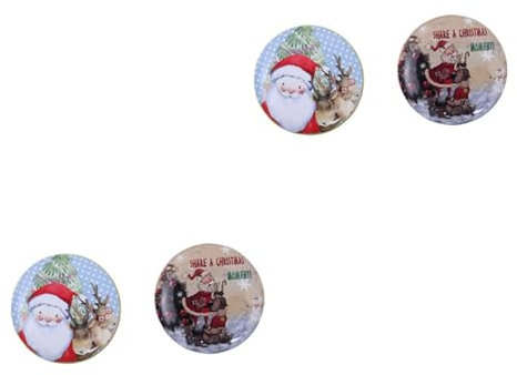 Garneck 4 Stück tragbare Mode-Süßigkeiten-Etui storage boxes aufbwahrungs-box cookie jar aufbewahrungsbox für weihnachtsdekos Weihnachtsgeschenke Urlaub Dosen Keksbehälter Keksdose