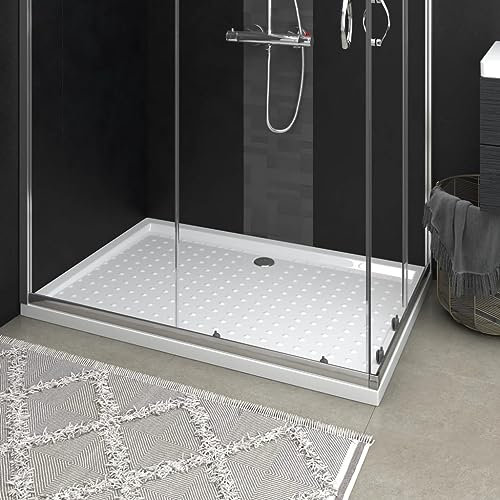 Lauuoeriau Plato de ducha con lunares blancos 80x120x4 cm ABS