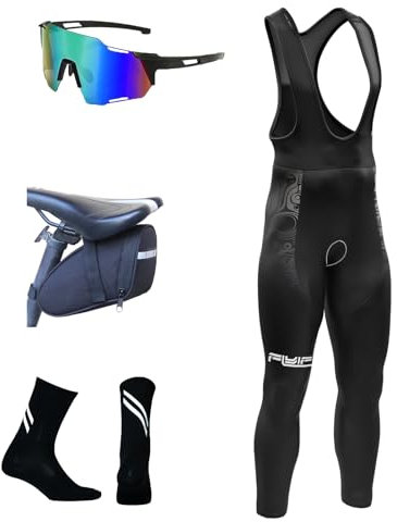 FLYIFE Bib Hose Trägerhose Fahrradhose Herren 2025 New MTB Bike Wear HerrenRad Trägerhose Radhose Lange Hosen Cycling Long Tight mit 8D Sitzpolsterung (XXL,TYP-5)