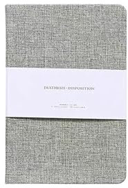 Inspirierendes Notizbuch 2 stücke Notizbuch Leinen Hardcover Stil Blanko/Gitter Seiten 256 Seiten Tagebuch Planer Skizze Studenten Schreibwaren Schule Bürobedarf Geeignet für Studenten, Arbeiter(Grey-