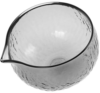 MAGICLULU Japanese Matcha Glass Tea Bowl Pour Spout 300ml Handcrafted Glass Tea Cups Chinese Style Matcha Mixing Bowl Brewing Ceremony