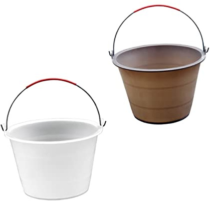 TOBBOMEY 2pcs Wear-Resistant Cement Pail Multi-Function Small Bucket for Cleaning Construction