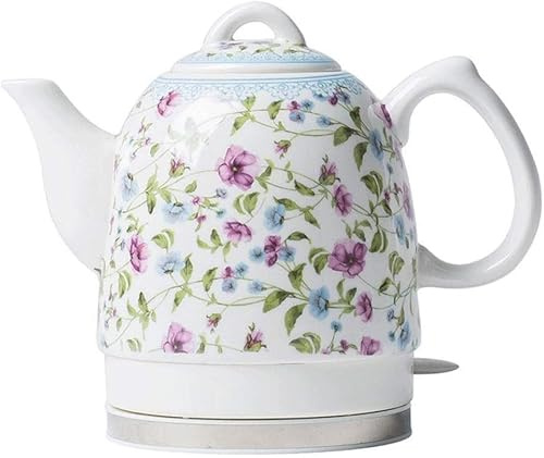 JMOUZHG Bollitore Elettrico in Ceramica Senza Fili Teiera-brocca retrò da 1,5 Litri, 1350w Acqua Veloce per tè, caffè, zuppa Veloce Presente
