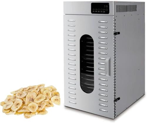 Commercial Food Dehydrator with Adjustable Timer & Temperature Control, 360° Circulating Heating for Jerky, Meat, Beef, and Vegetables
