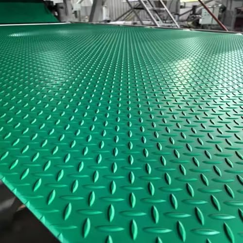 KFGISD, Basement Floor Covering Runner Mats 4 5 6 7 12 20 Ft, Non Slip Waterproof Large Rubber Floor Mats,Rubber Garage Floor Mats(Green,61x274.3cm)
