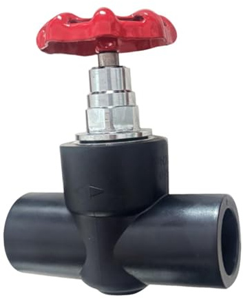 Sharplace Valvola di Arresto a Grande Flusso Raccordo per Tubazioni Valvola di Intercettazione con Corpo in PE E Nucleo in Acciaio Inossidabile Adatto per Pisc, Dn20