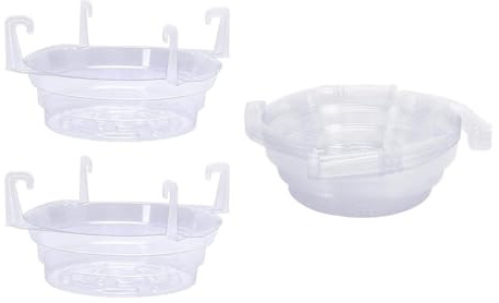 Luobannm15 Pcs Plant Water Catcher Trays- Clear Plastic Hanging Plant Saucers Drip Pans 12inch