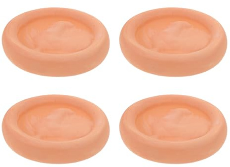 ROMISBABA Lot de 4 Chauffe-Pains en Terre Cuite Rustique Inserts Isothermes pour Corbeille à 23 CM Maintien Chaleur Longue Durée Accessoires Levain et Tortillas