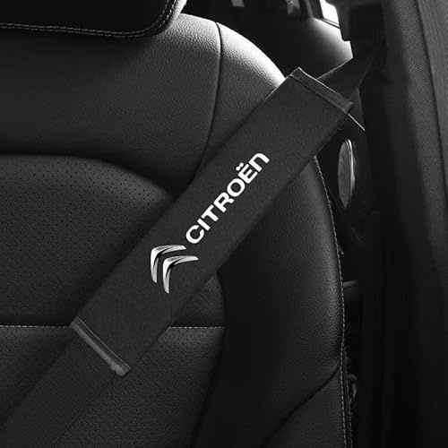 FDAFZCIOK 2 PCS Imbottitura Cintura di Sicurezza per Citroen AMI Electric 2020-2024, Protezione per Cintura di Sicurezza Morbida e Confortevole,Black