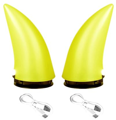 Helmet Devil Horns - Cute Small Glow Horns | Waterproof Motorcycle Horn, Unique Decorative Ornament Set, Stick On Helmet Design for Bike Ski Motorcycle Helmets, Fun Stylish Riding Gear