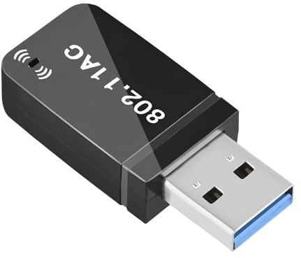 1300Mbps WiFi Dongle for PC, USB3.0 WiFi Adapter | wifi 6 Adapter Bluetooth 5.4, Dual Band 2.4G/5G Wireless Internet Dongle for Windows 11/10/8.1/8/7 Laptop Desktop Mac