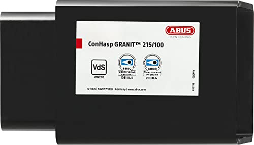 ABUS 45089 ConHASP granit dörrstång för behållare utan hänglås, svart