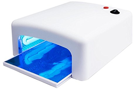 Crisnails® Lámpara UV 36W, Secador de Uñas para Manicura y Pedicura Permanente o Semipermanente, Timer 120s, Color Blanco