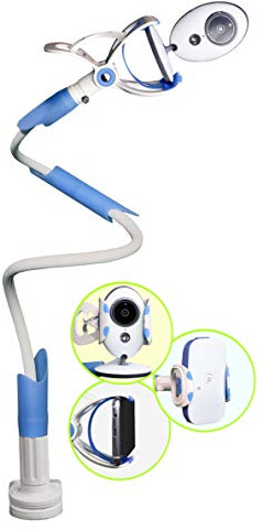 Atairs Babyphone Halterung, Befestigung für Babyfon mit Kamera oder Audio Gegensprechfunktion und Smartphones, zB für Philips Avent, NUK Eco Control, Reer, Motorola, Angelcare, Samsung, iPhone - blau