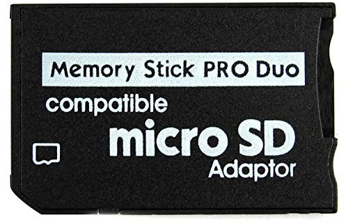 AMGUR Memory Stick Pro Duo Adapter, Micro SD/Micro SDHC TF Card to Memory Stick MS Pro Duo Card for Sony PSP, PlayStation Portable, Camera, Handycam, PDA