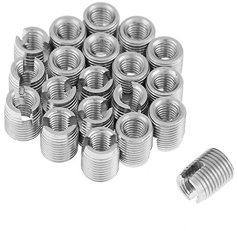 Selbstschneidende Gewindeeinsätze M3x6mm SUS303, 20 Stk. | Gewindeverstärkung ohne Vorbohren montierbar, Innengewinde M3 für präzise Schraubverbindungen in Aluminium und Kunststoff