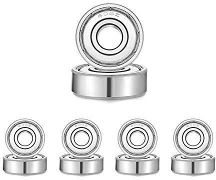 Miecaoy 608z-Bearings Sealed Deep-Groove Ball - Miniature 8x22x7mm, Double Sealed Rubber Roller Skates Bearing