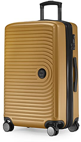Hauptstadtkoffer - MITTE – Valise Coque Rigide Taille Moyenne, Bagage soute avec Extension de Volume de 8 cm, Verrouillage TSA, 4 roulettes jumelées caoutchoutées, 68 cm, 88 L, Or d'automne