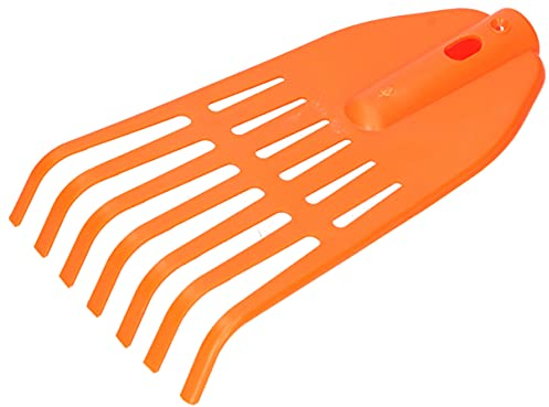 KOTARBAU® Rastrillo de plástico Resistente, 7 púas, Rastrillo de Hojas, Rastrillo de Abanico, Rastrillo de jardín sin Mango, Rastrillo de jardín, Rastrillo para césped, Rastrillo Escoba, Cabezal