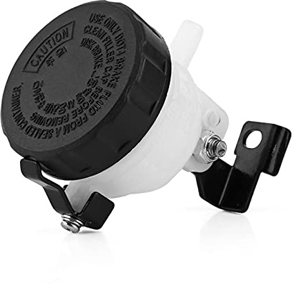 Motorcycle Brake Reservoir Front Fluid Bottle with Master Oil Cup Cylinder Bracket Iron Plastic