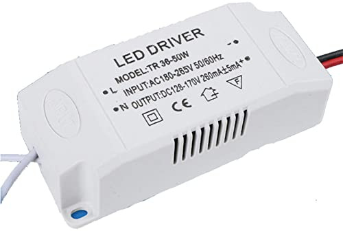 URPIZY Transformador de repuesto 36-50W LED Driver Electrónico Transformador de Corriente Driver de Voltaje Constante Alimentación de Potencia para Lámparas LED