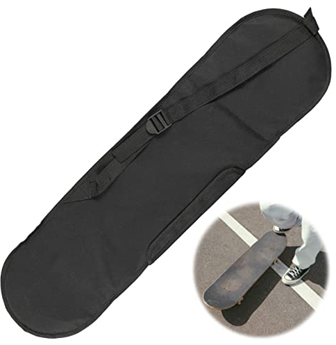 Ylinwtech 1 PCS Skateboard-Tasche, Longboard Tasche, Oxford Skateboard-Rucksack, Skateboard Tragetasche Tasche, Einstellbaren Riemen für Universelle Skateboards Longboard 31x8in (Schwarz)