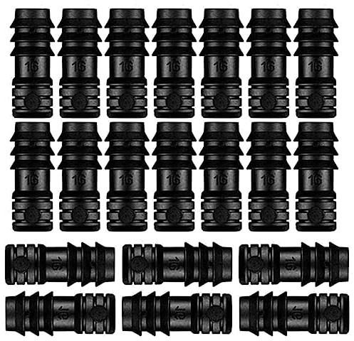 BetterJonny 20Pcs Connecteurs de Tuyaux pour 16 mm Système d'Irrigation, Raccord D'irrigation Outil D'interface Tuyau D'irrigation de Jardinage Bouchon de Tuyau
