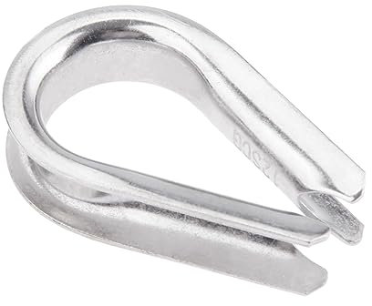 SOLKIN 1 Stück Boote Takelage Anker M12 12 mm 1/2 Zoll Drahtseil Kabelkette Kauschen Ärmel Marine Edelstahl Drahtseilklemmen Crimpen