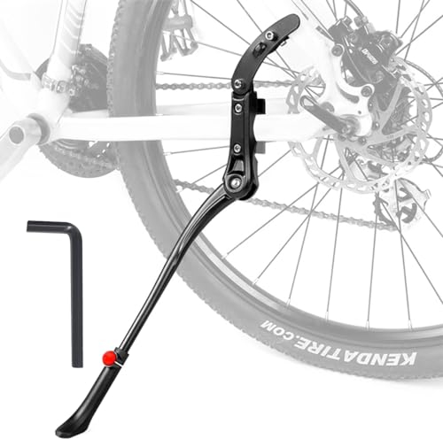 Ruayia Fahrradständer, rutschfest Seitenständer, Aluminiumlegierung Fahrradständer für Mountainbike Cityrad Pendlerfahrräder Rennrad MTB - Schwarz