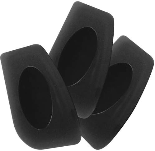 3Pcs Pan Scraper, Plastic Kitchen Pot Scrubber Cast Iron Pan Cleaners, Stoneware Scraper Cast Iron Skillet Cleaner Tool Set for Cleaning Dish Grill Grease Non Stick Pans Cutting Dough Cooking,Black