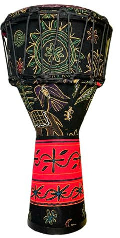 25,4 cm große Djembe-Trommel, afrikanische Trommeln für Erwachsene, westafrikanischer Stil, Percussion-Instrumente Musikinstrumente, Trommelkreis, geeignet zum Verschenken