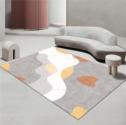 RUGMRZ Aesthetic TeppichTeppich Kinderzimme Spiele Teppich 250x300CM grauMaschinenwaschbarer moderner minimalistischer bodenmatte