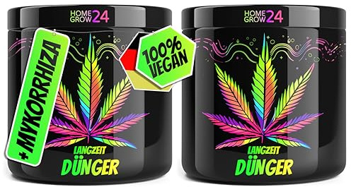 Homegrow24 Cannabis Dünger Indoor & Outdoor Langzeitdünger und Mykorrhiza Wurzelaktivator - Wachstums & Blütephase Grow & Bloom Hanfdünger Starter Set (2 x 270 g)