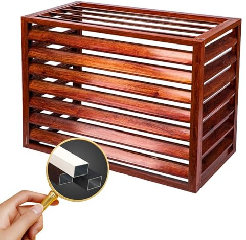 Panneaux de clôture d'extérieur pour équipement de piscine et poubelle - Couleur acajou - 3 panneaux autoportants