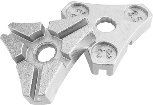 Wolfdride 2Pcs Bike Spoke Wrench Tool, Bike Spoke Adjustment Wrench Bicycle Rim Truing Tool 6-Slot Triangular Design for Adjusting and Repairing Bicycle Wheel Tension