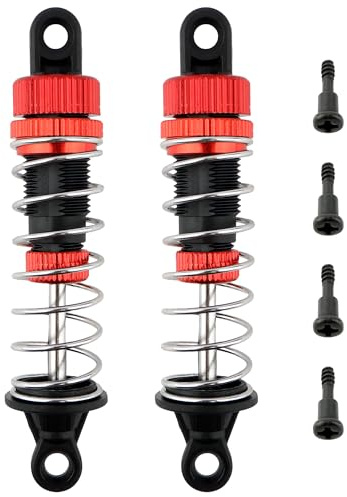 GDOOL 9200E RC Aluminum Shock Absorber PX9200-18 Accessories Spare Parts for 1:10 9201E 9203E 9206E 9200 Trucks 200E 210E RC Cars(Red)