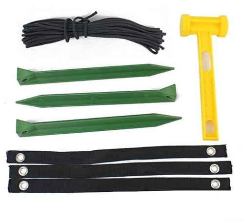 Nylon-Gurt-Baum-Stabilisierungs-Set, zuverlässige Lösung zur Sicherung junger Pflanzen gegen Wind