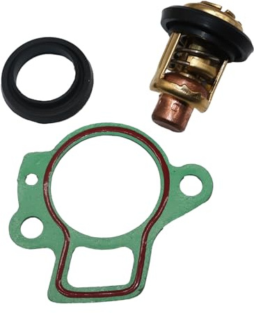 XRmarine Thermostat-Set für Boote, 60 °C, 66M-12411, für Yama-ha 2,5–450 PS, für Hon-da 8–225 PS, für Mer-Cury Mariner 8–50 PS Außenbordmotor 19300-ZW9-003 825212